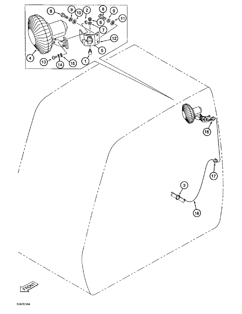 Схема запчастей Case 9020B - (9-080) - CAB FAN AND MOUNTING (09) - CHASSIS