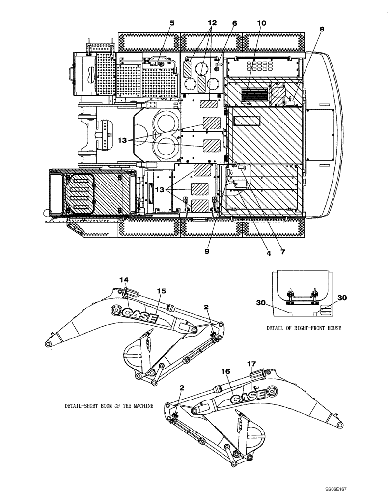 Схема запчастей Case CX800 - (09-400-01[01]) - DECALS (09) - CHASSIS