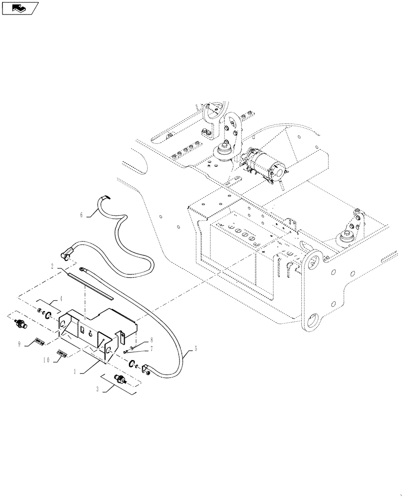 Схема запчастей Case 621F - (55.201.01) - REMOTE JUMP POST INSTALLATION (55) - ELECTRICAL SYSTEMS