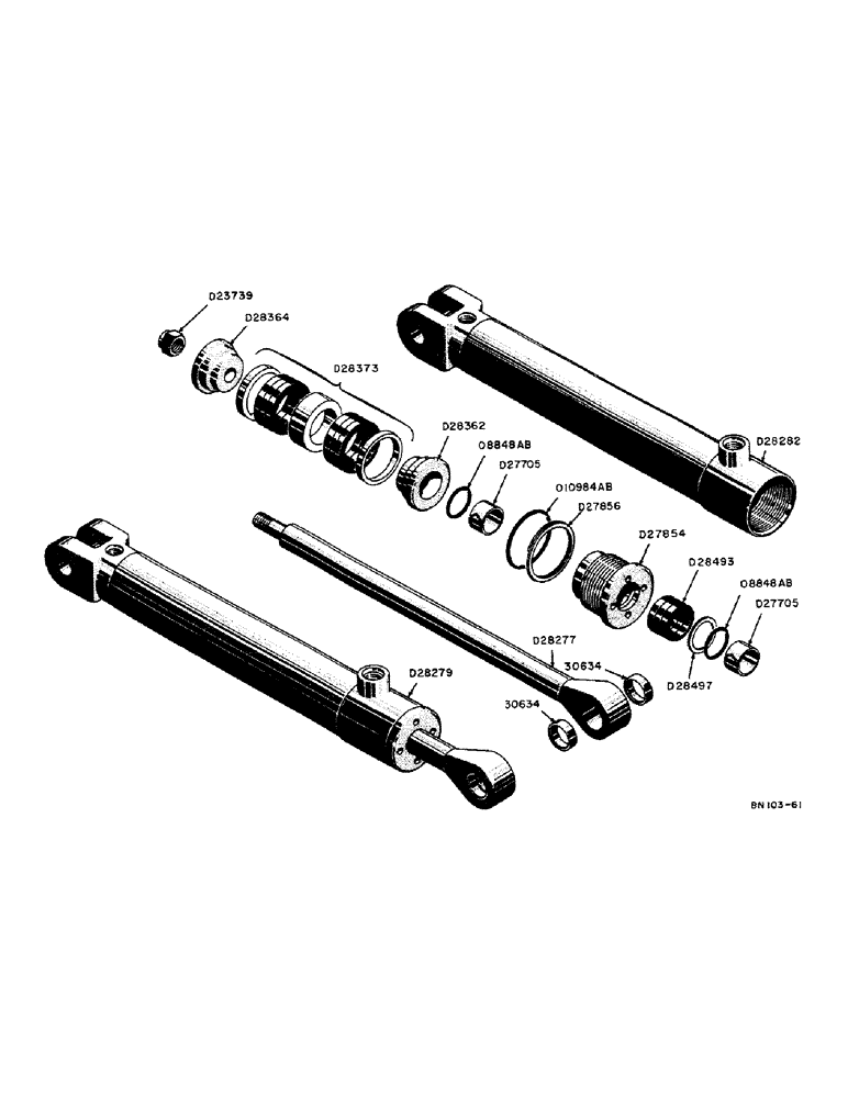 Схема запчастей Case 21 - (37) - D28279 HYDRAULIC STABILIZER CYLINDERS 