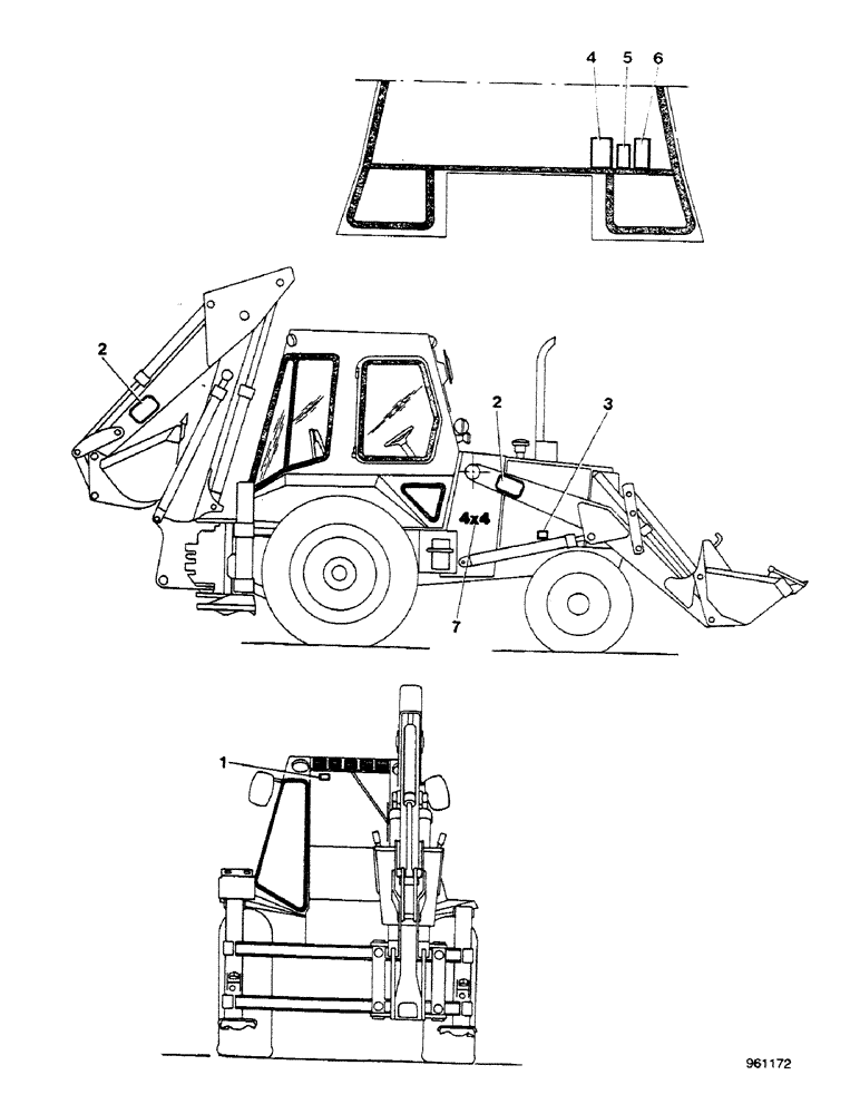 Схема запчастей Case 580G - (552) - DECALS (FOR GERMANY) (09) - CHASSIS/ATTACHMENTS