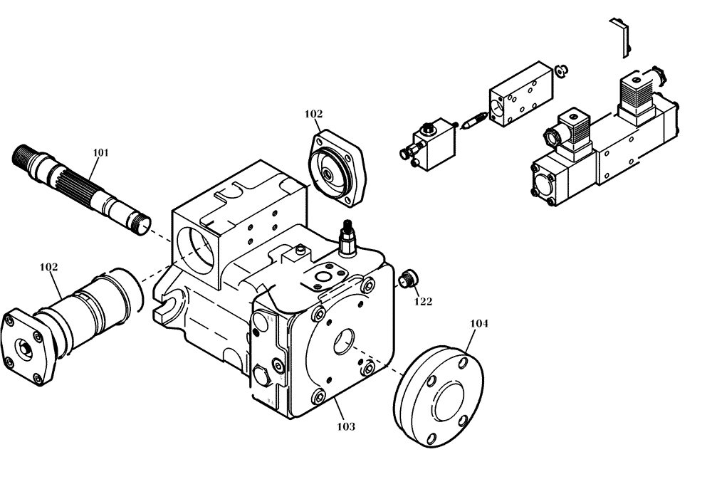 Схема запчастей Case 21D - (22.060[002]) - AXIAL PISTON PUMP (S/N 561101-UP) No Description