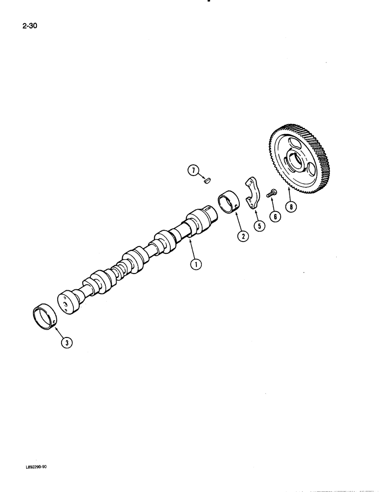 Схема запчастей Case 480E LL - (2-30) - CAMSHAFT, 4-390 ENGINE (02) - ENGINE