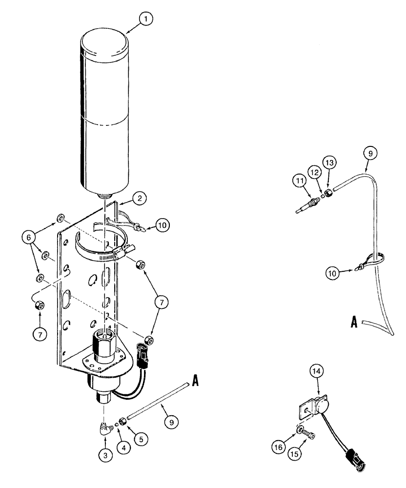 Схема запчастей Case 921B - (4-058) - COLD WEATHER STARTING SYSTEM (04) - ELECTRICAL SYSTEMS