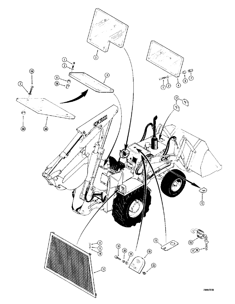 Схема запчастей Case 780 - (542) - LOCK UP PARTS (09) - CHASSIS/ATTACHMENTS