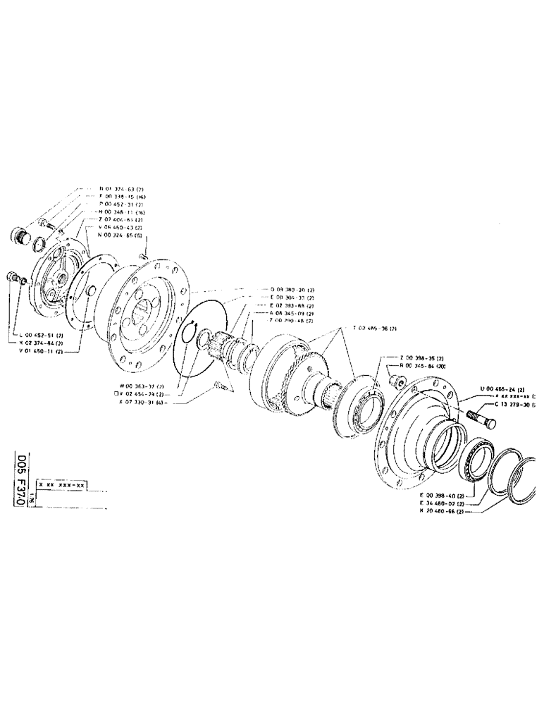 Схема запчастей Case 75P - (057) - REDUCTION GEAR (04) - UNDERCARRIAGE