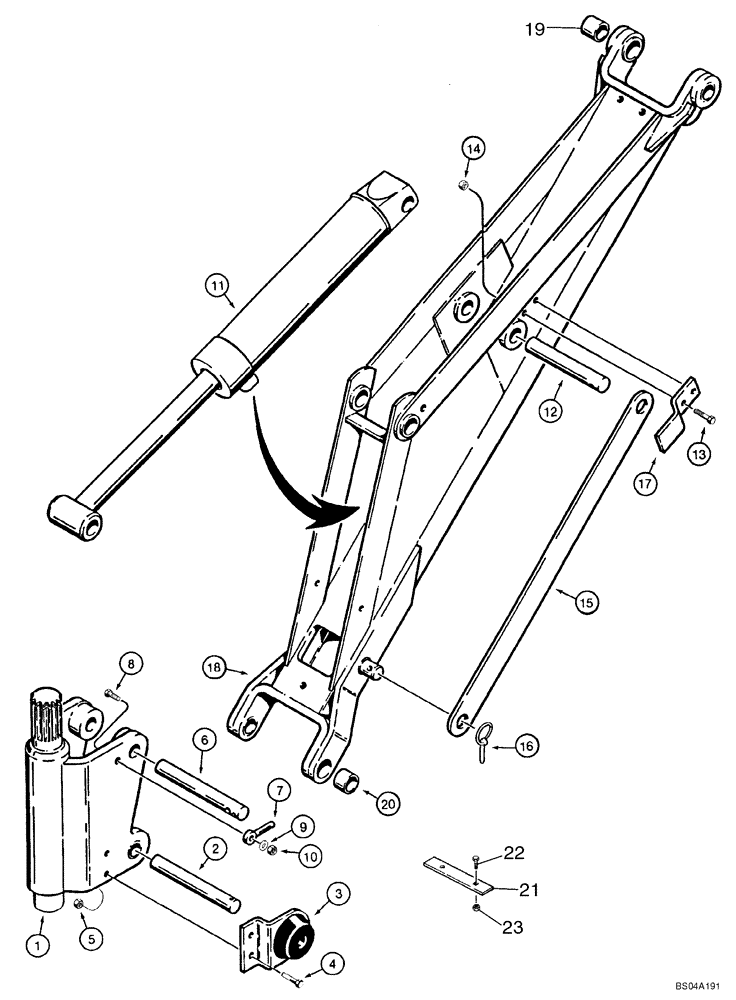 Схема запчастей Case 40XT - (09-42) - BACKHOE - SWING TOWER AND BOOM (D100) (09) - CHASSIS