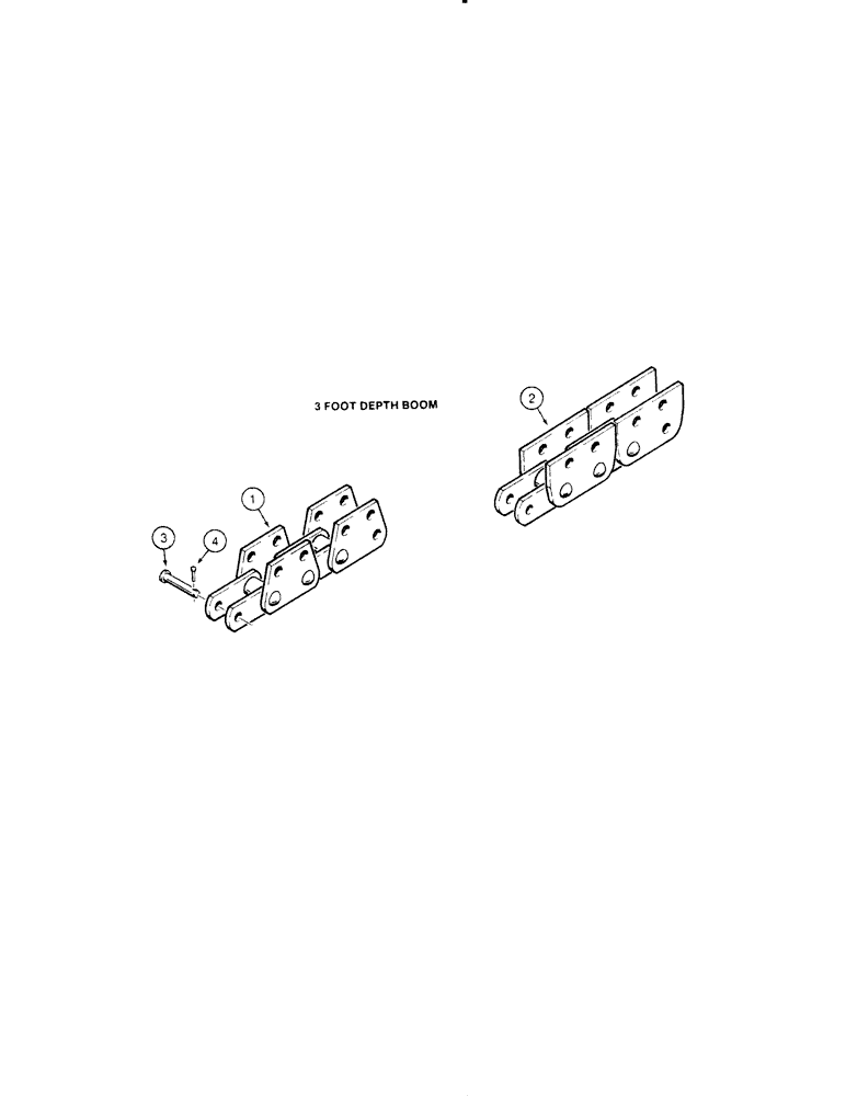 Схема запчастей Case SD100 - (230) - DIGGING CHAINS, FOR THREE FOOT DEPTH BOOM (89) - TOOLS