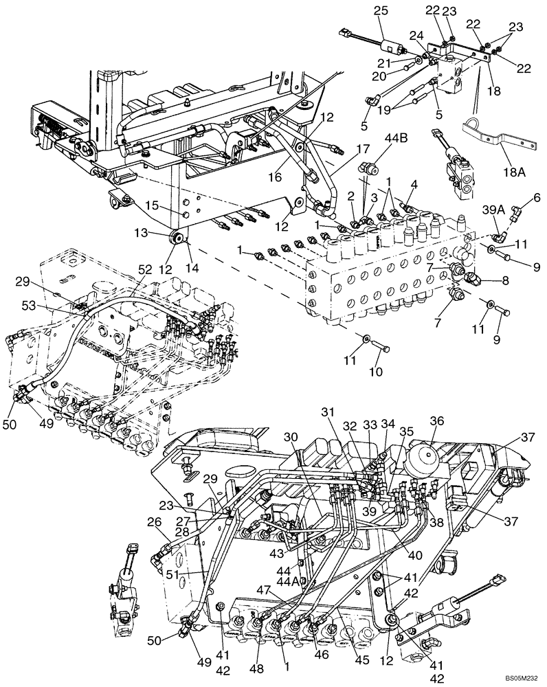 Схема запчастей Case 580M - (08-22) - HYDRAULICS - PILOT CONTROLS (08) - HYDRAULICS