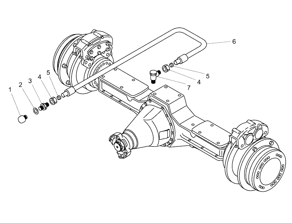 Схема запчастей Case 330 - (33A00000699[01]) - REAR AXLE - BREATHER (11) - AXLES/WHEELS