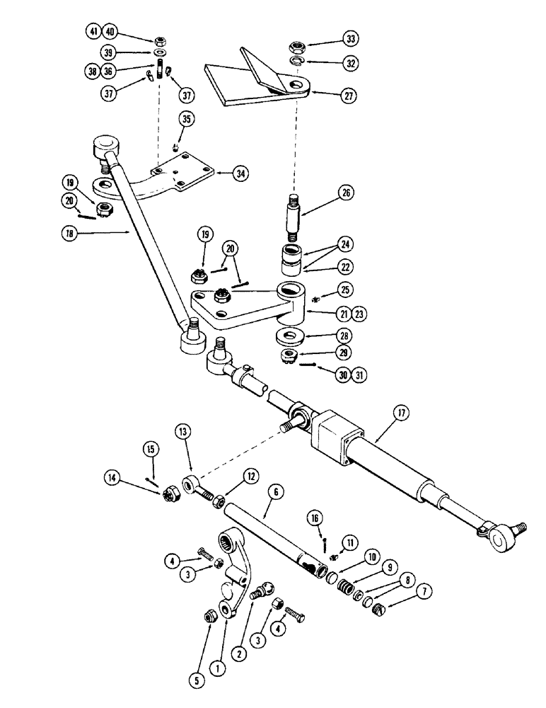 Схема запчастей Case W12 - (138) - STEERING ARMS-CYLINDER AND DRAG LINK (06) - POWER TRAIN