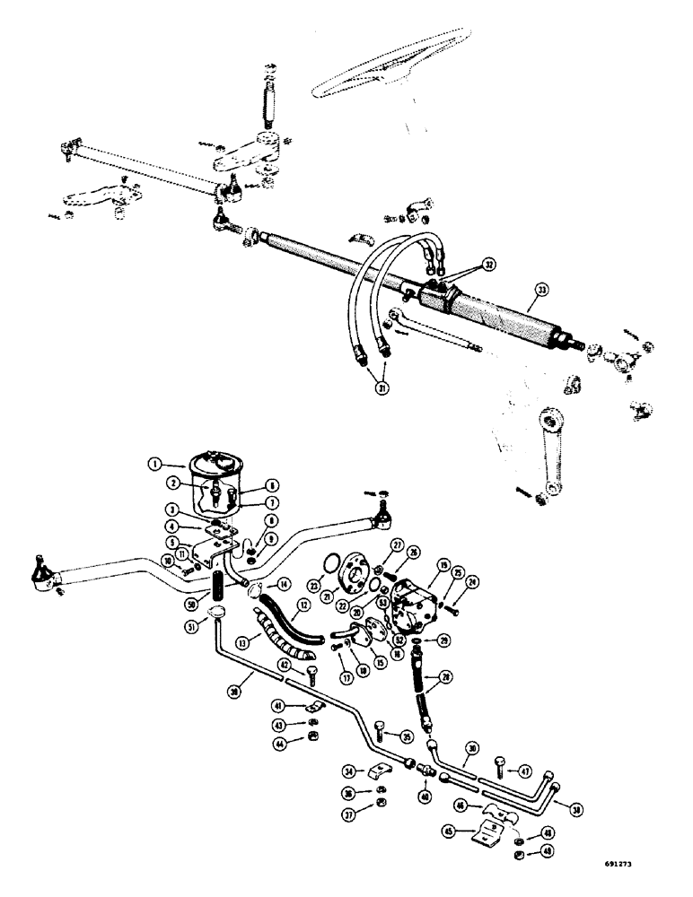 Схема запчастей Case W7 - (146) - POWER STEERING HYDRAULICS, EARLY PRODUCTION (05) - STEERING