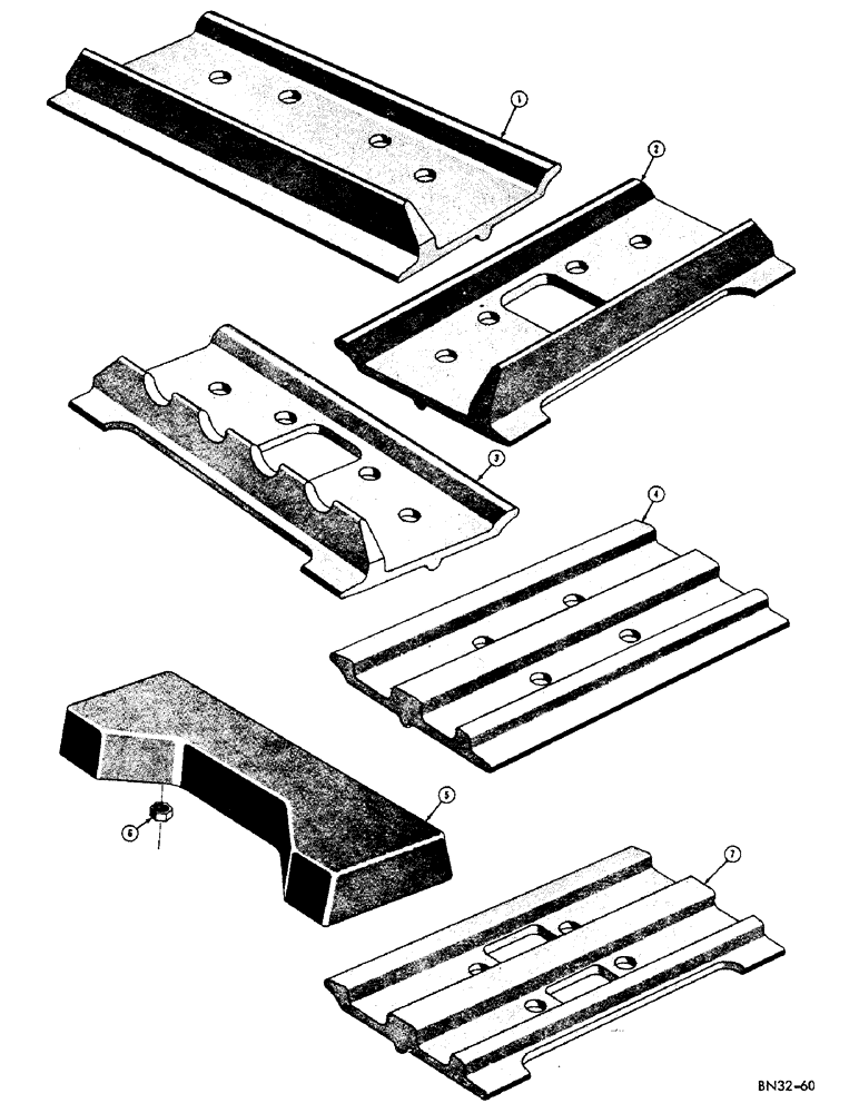 Схема запчастей Case 310D - (070) - TRACK SHOES (STANDARD AND OPTIONAL) (04) - UNDERCARRIAGE