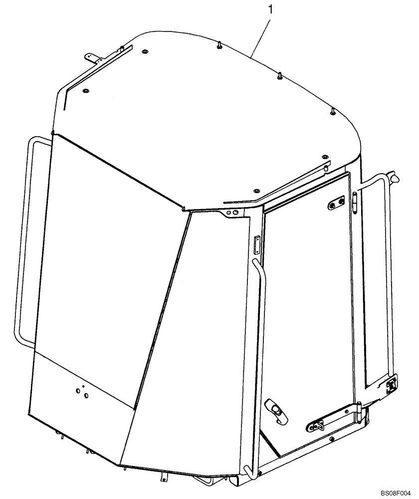 Схема запчастей Case 521E - (09-56) - CAB - STRUCTURE (09) - CHASSIS