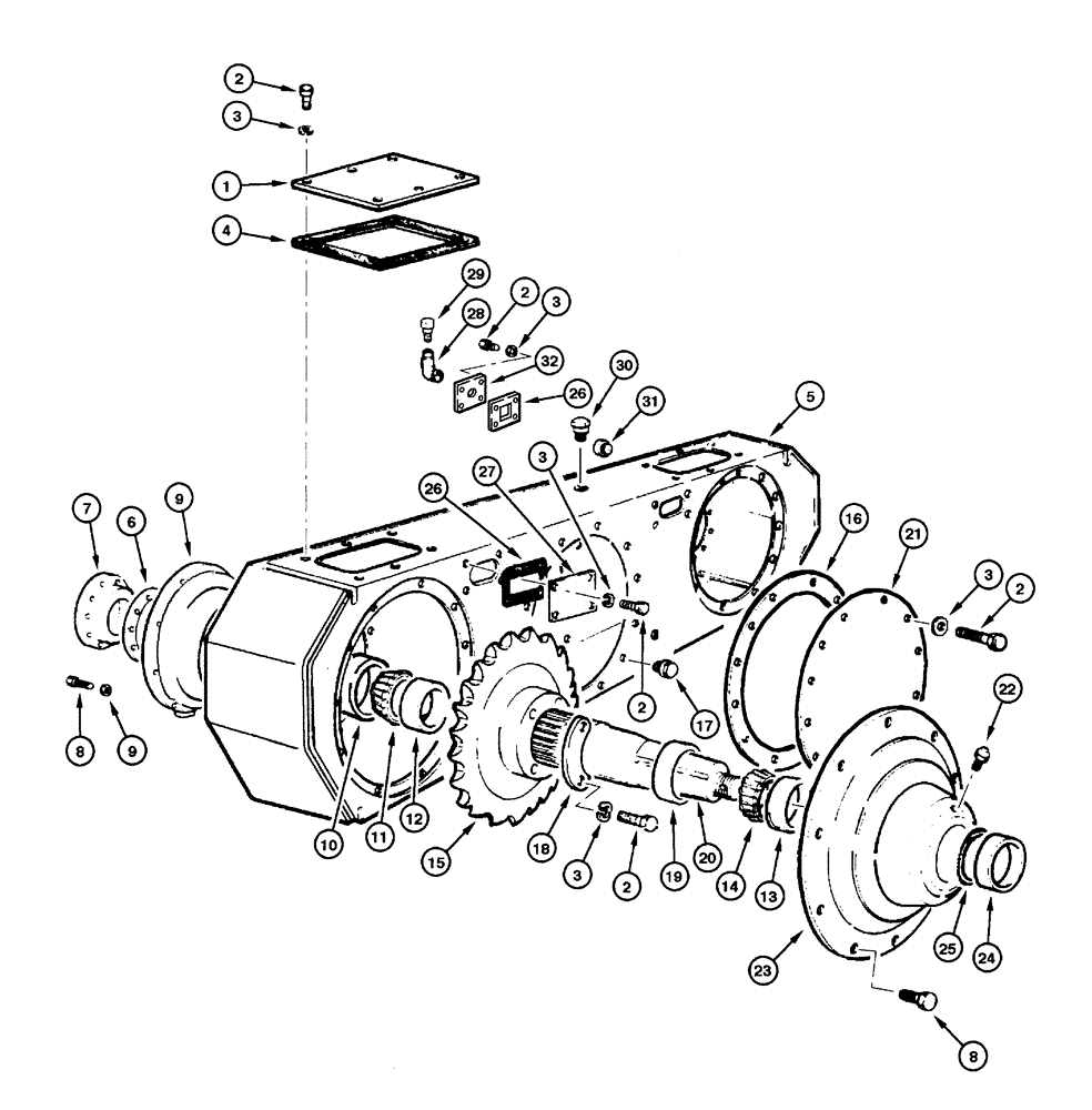 Схема запчастей Case 865 - (06.37[00]) - TANDEM - WHEEL END (FOR GRAZIANO AXLE) (06) - POWER TRAIN