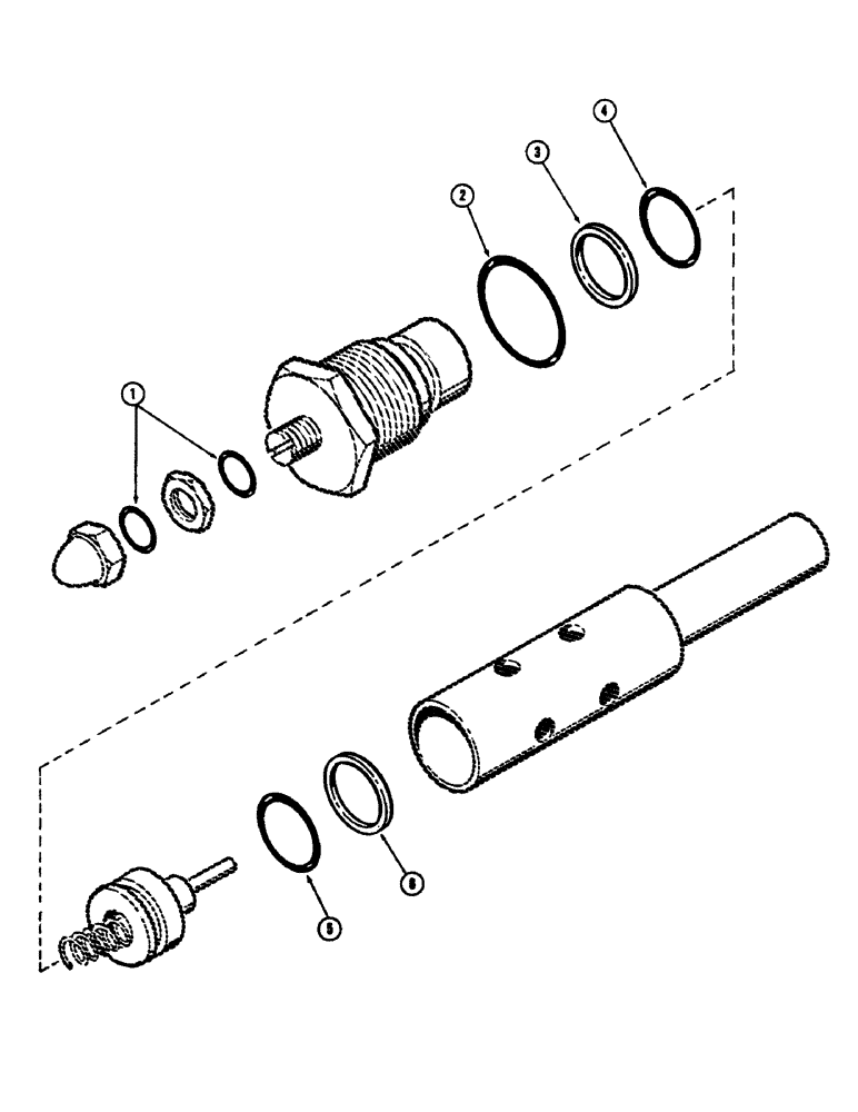 Схема запчастей Case 880B - (204) - MAIN RELIEF CARTRIDGE (07) - HYDRAULIC SYSTEM