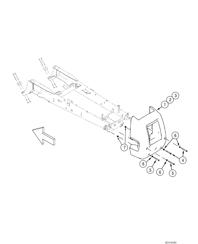 Схема запчастей Case 588G - (09-19) - COUNTERWEIGHTS, REAR (09) - CHASSIS