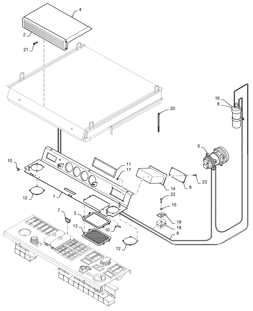 Схема запчастей Case SV208 - (09-71[01]) - AIR CONDITIONING (09) - CHASSIS/ATTACHMENTS