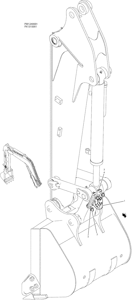 Схема запчастей Case CX36B - (05-024) - HOOK INSTAL, P/N PX71F00002F1 (88) - ACCESSORIES