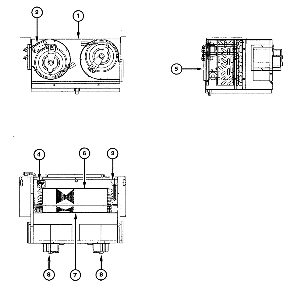 Схема запчастей Case 885 - (09.39[00]) - AIR CONDITIONING - EVAPORATOR MOUNTING (09) - CHASSIS