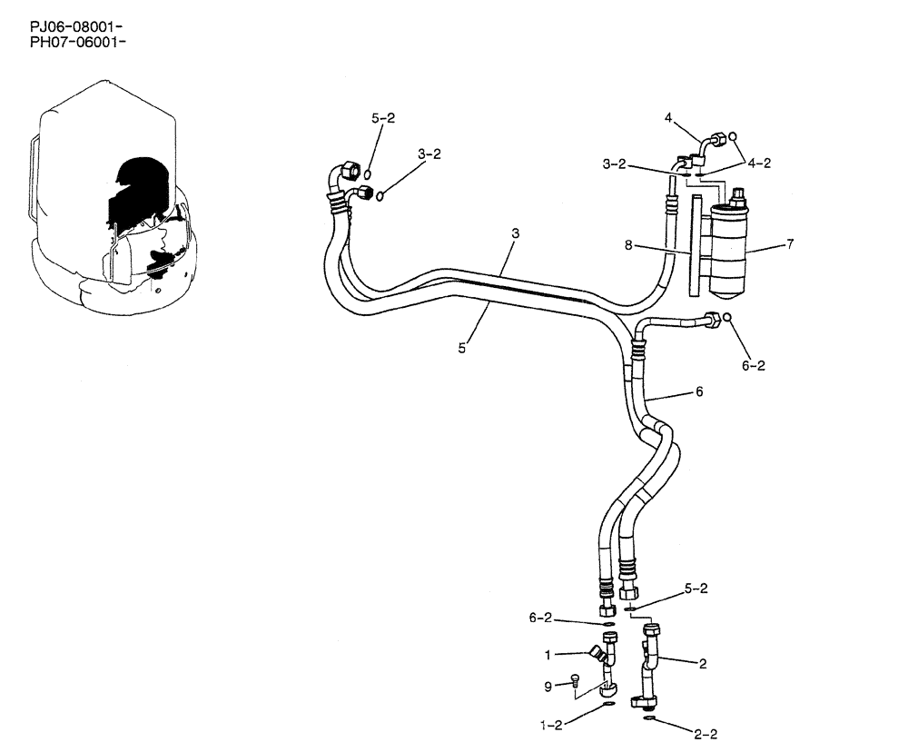 Схема запчастей Case CX50B - (05-021) - DRYER ASSY, AIR (PH96V00004F1) OPTIONAL PARTS