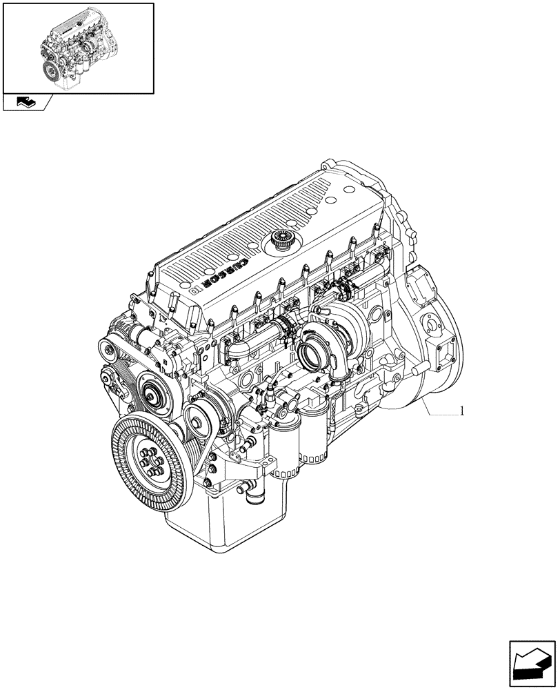 Схема запчастей Case F3AE0684S E908 - (0.02.1) - ENGINE (87538236) 