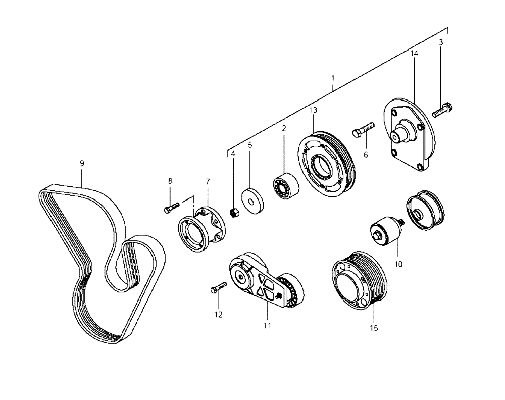 Схема запчастей Case 327B - (01A00000303[001]) - BELT TENSIONER INSTAL (87593674) (01) - ENGINE