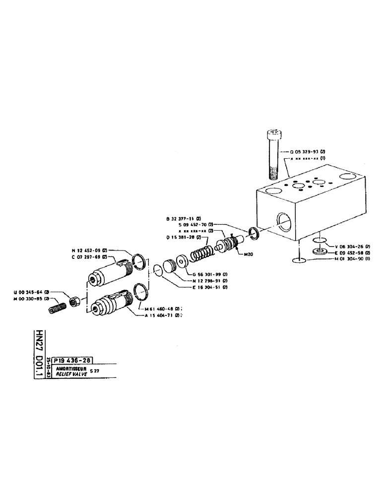 Схема запчастей Case 160CL - (229) - RELIEF VALVE (07) - HYDRAULIC SYSTEM