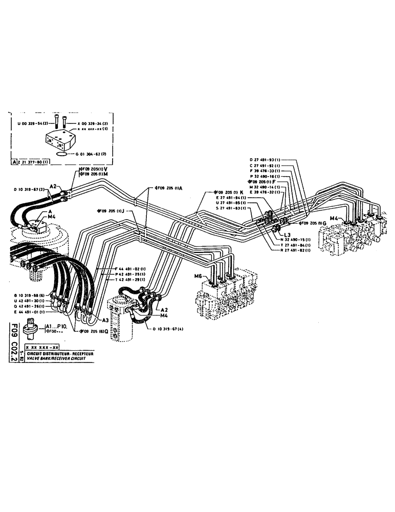 Схема запчастей Case 160CL - (104) - VALVE BANK/RECEIVER CIRCUIT (07) - HYDRAULIC SYSTEM