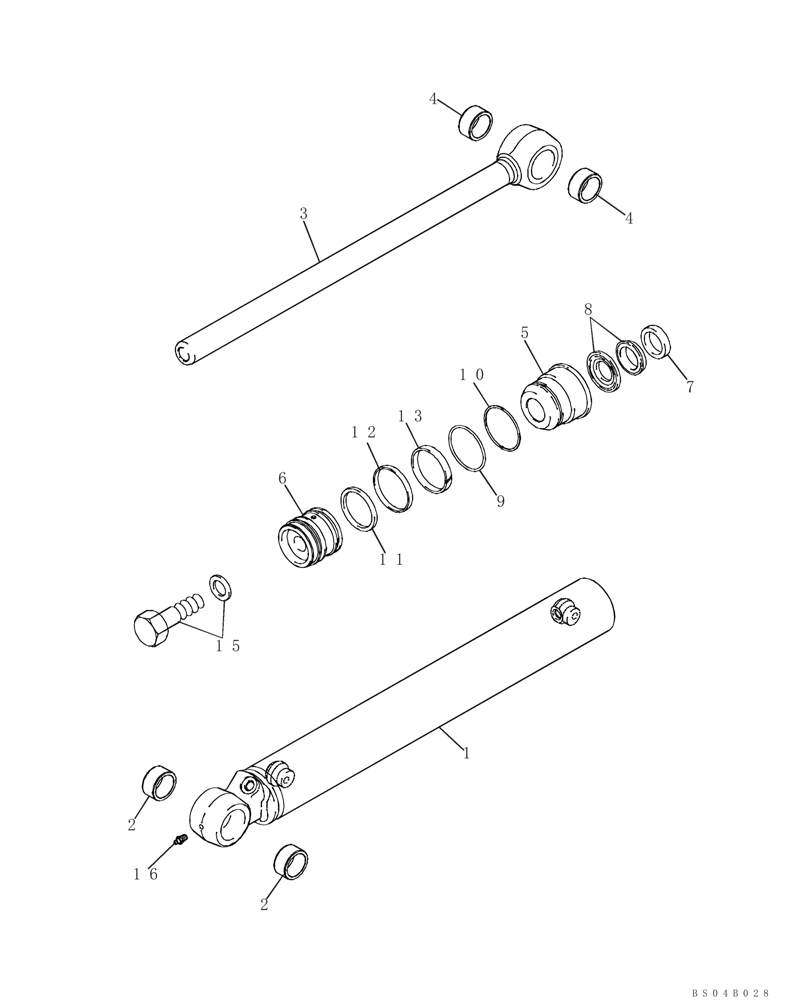 Схема запчастей Case 435 - (08-12) - CYLINDER - LOADER BUCKET (08) - HYDRAULICS