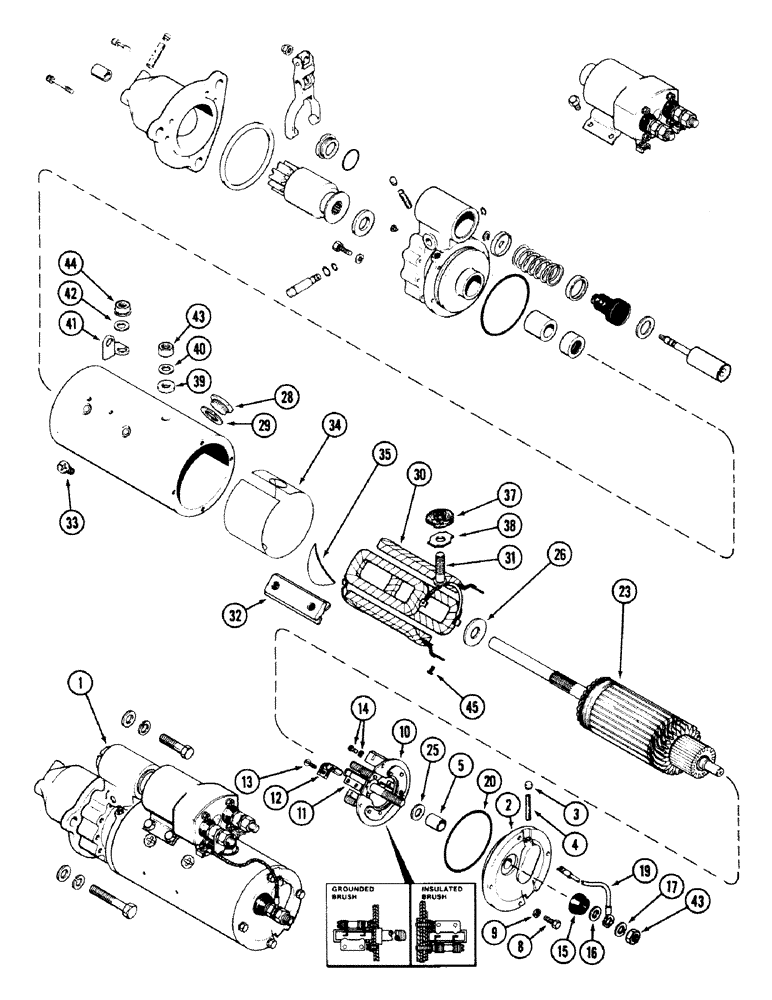 Схема запчастей Case 40 - (042) - STARTER, 504BDT ENGINE (55) - ELECTRICAL SYSTEMS