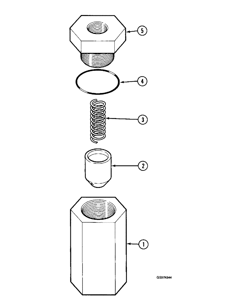 Схема запчастей Case 220B - (8-168) - CHECK VALVE, P.I.N. 74441 THROUGH 74597, P.I.N. 03201 AND AFTER (08) - HYDRAULICS