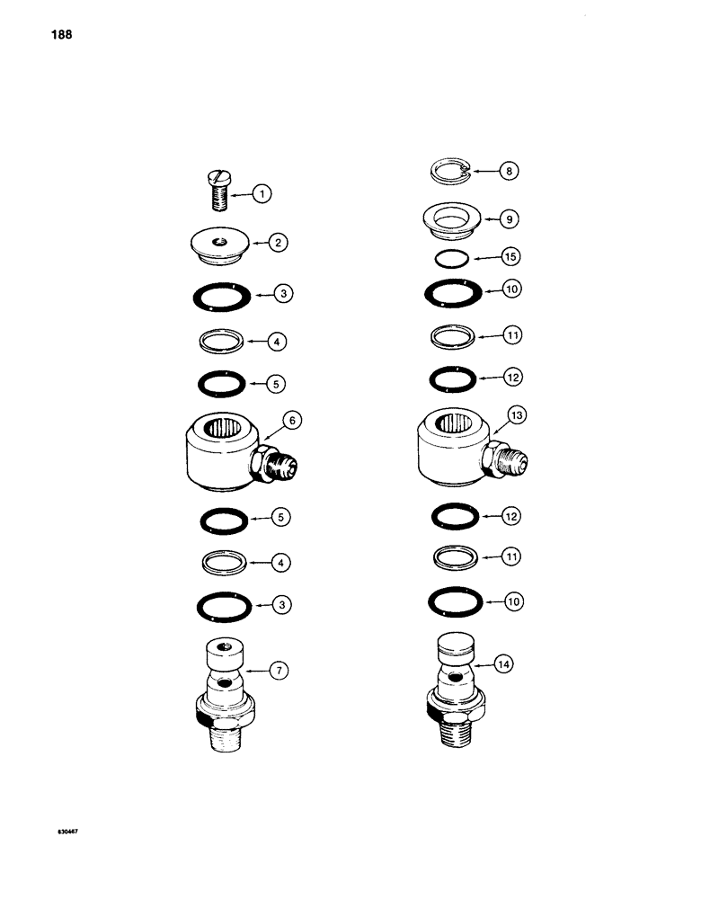 Схема запчастей Case 880C - (188) - INNER SWIVEL - UPPER (04) - UNDERCARRIAGE