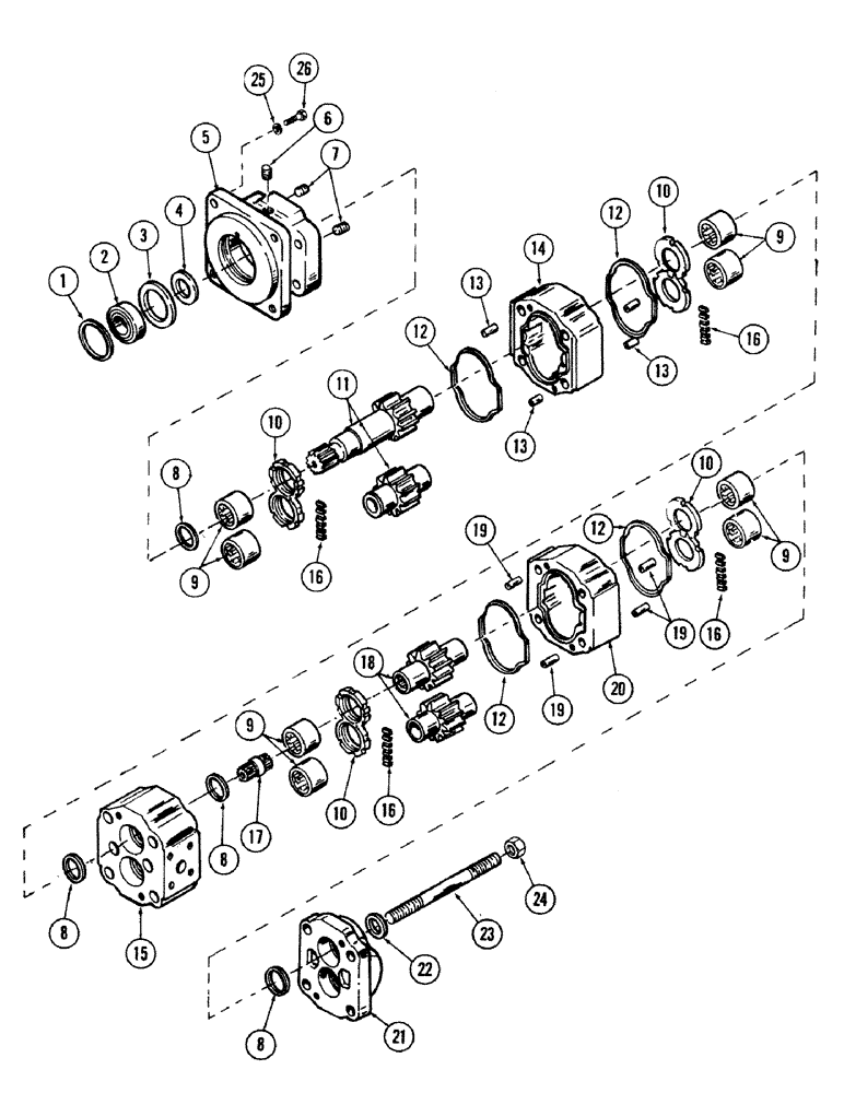 Схема запчастей Case 40 - (214) - SWING MOTOR (35) - HYDRAULIC SYSTEMS