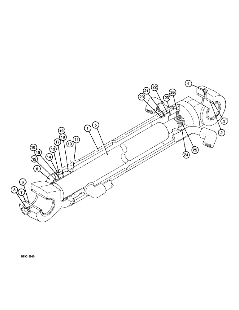 Схема запчастей Case 9010 - (8-84) - BUCKET CYLINDER (08) - HYDRAULICS