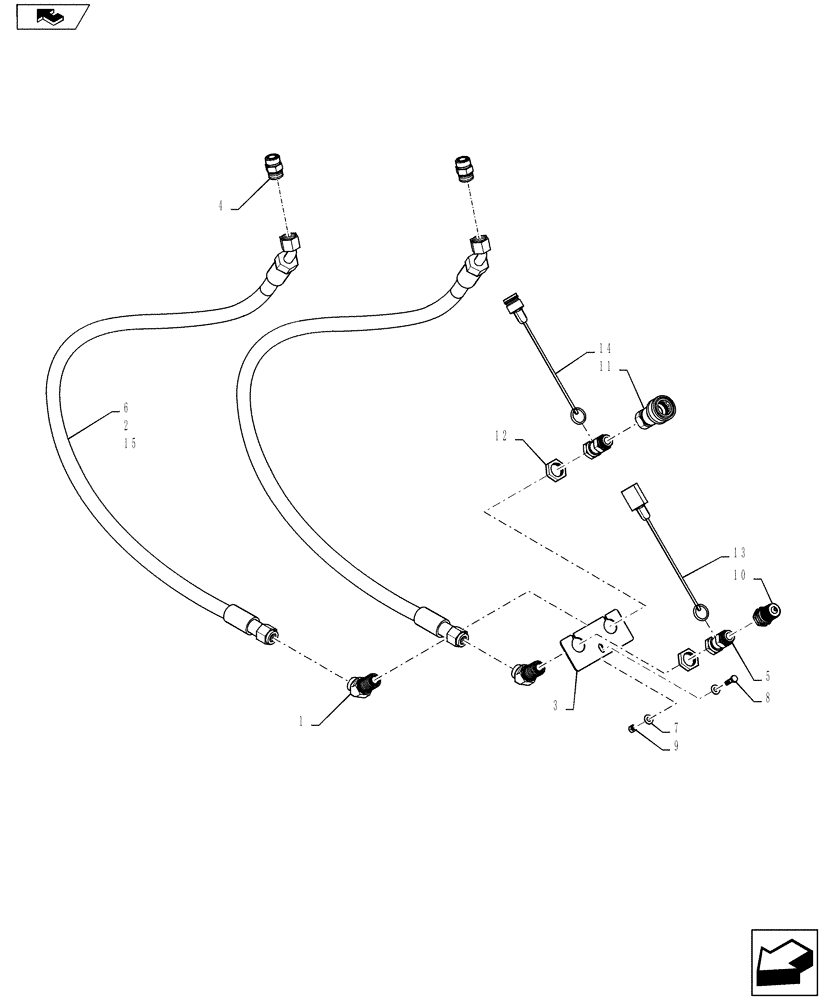 Схема запчастей Case 721F - (35.701.01) - HYDRAULICS - GRAPPLE BUCKET (35) - HYDRAULIC SYSTEMS