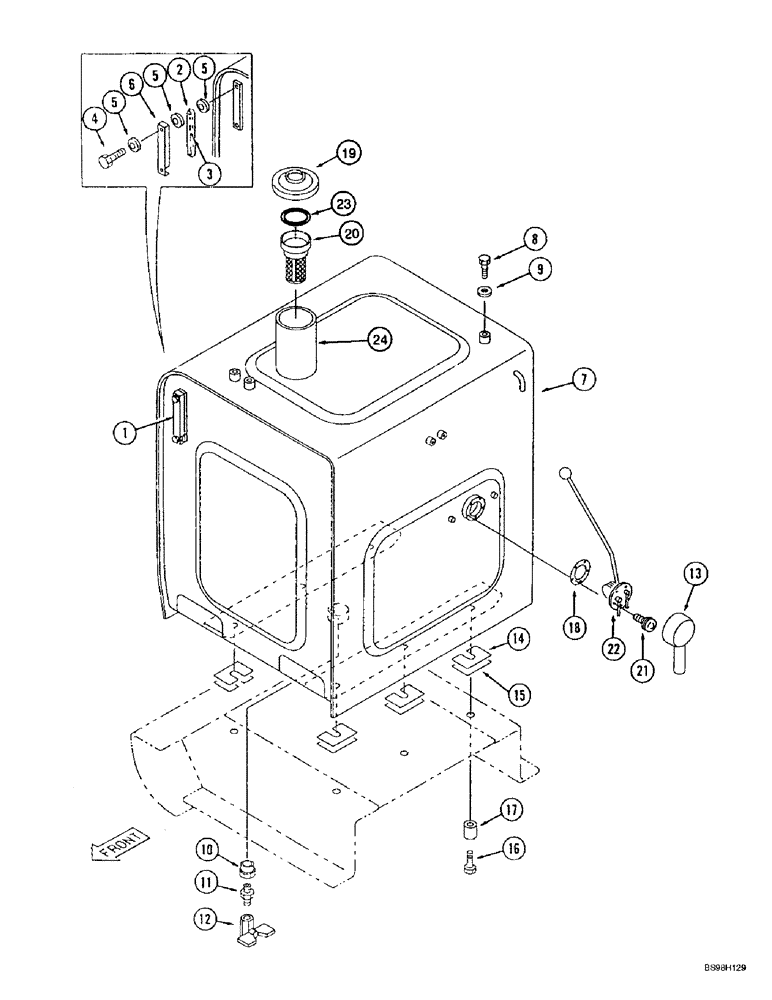 Схема запчастей Case 9010B - (3-002) - FUEL TANK (03) - FUEL SYSTEM