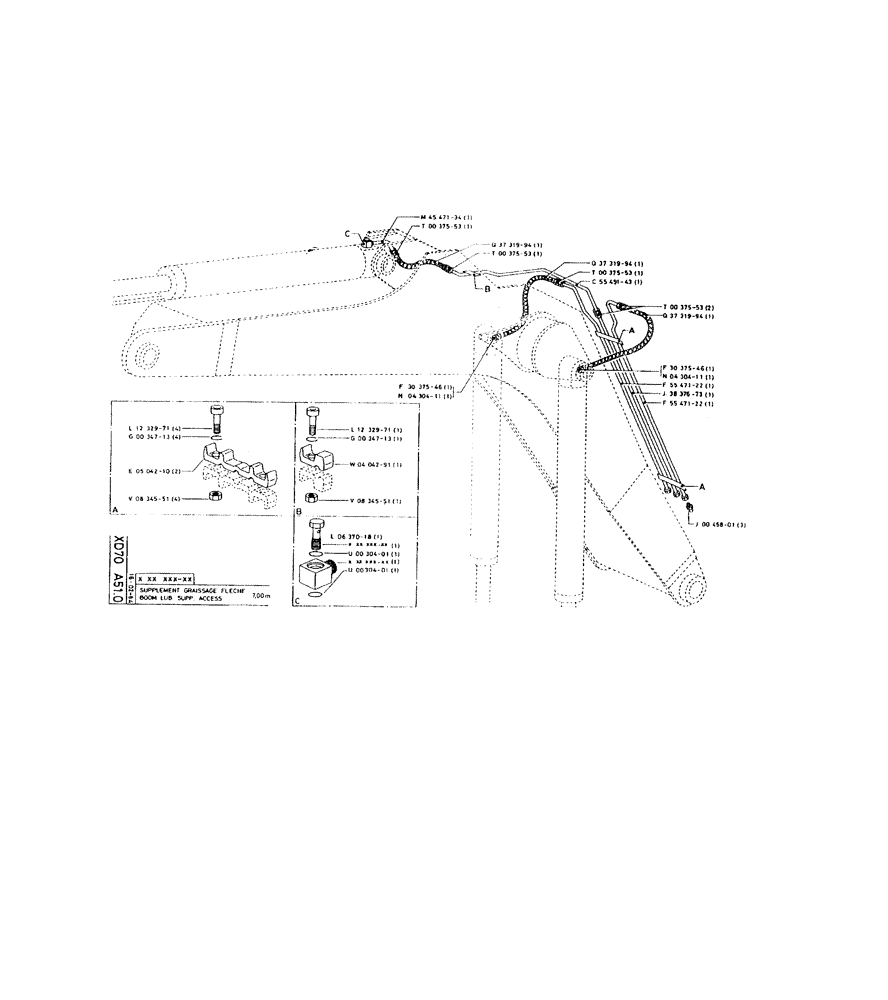 Схема запчастей Case 160CKS - (272) - BOOM LUB. SUPP. ACCESS. (09) - BOOMS