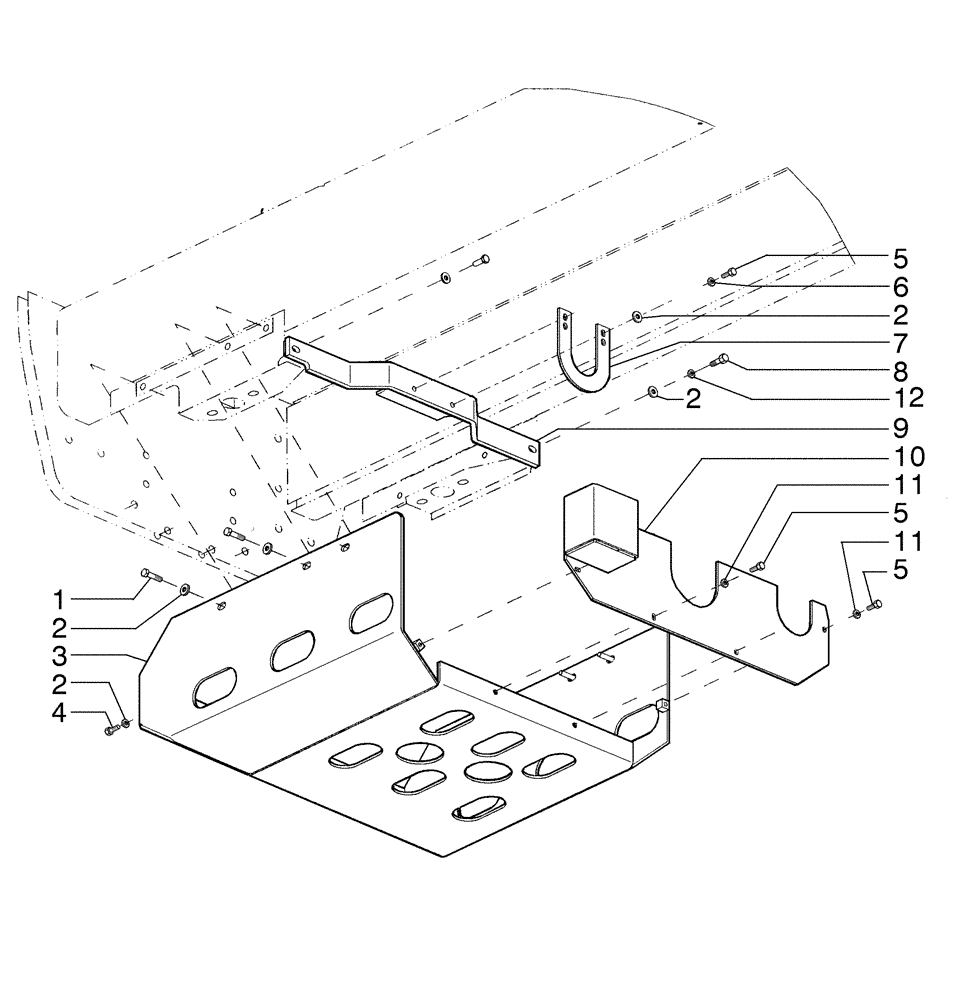 Схема запчастей Case 885B AWD - (09-05[02]) - PROPELLER SHAFTS AND TRANSMISSION GUARD (09) - CHASSIS/ATTACHMENTS