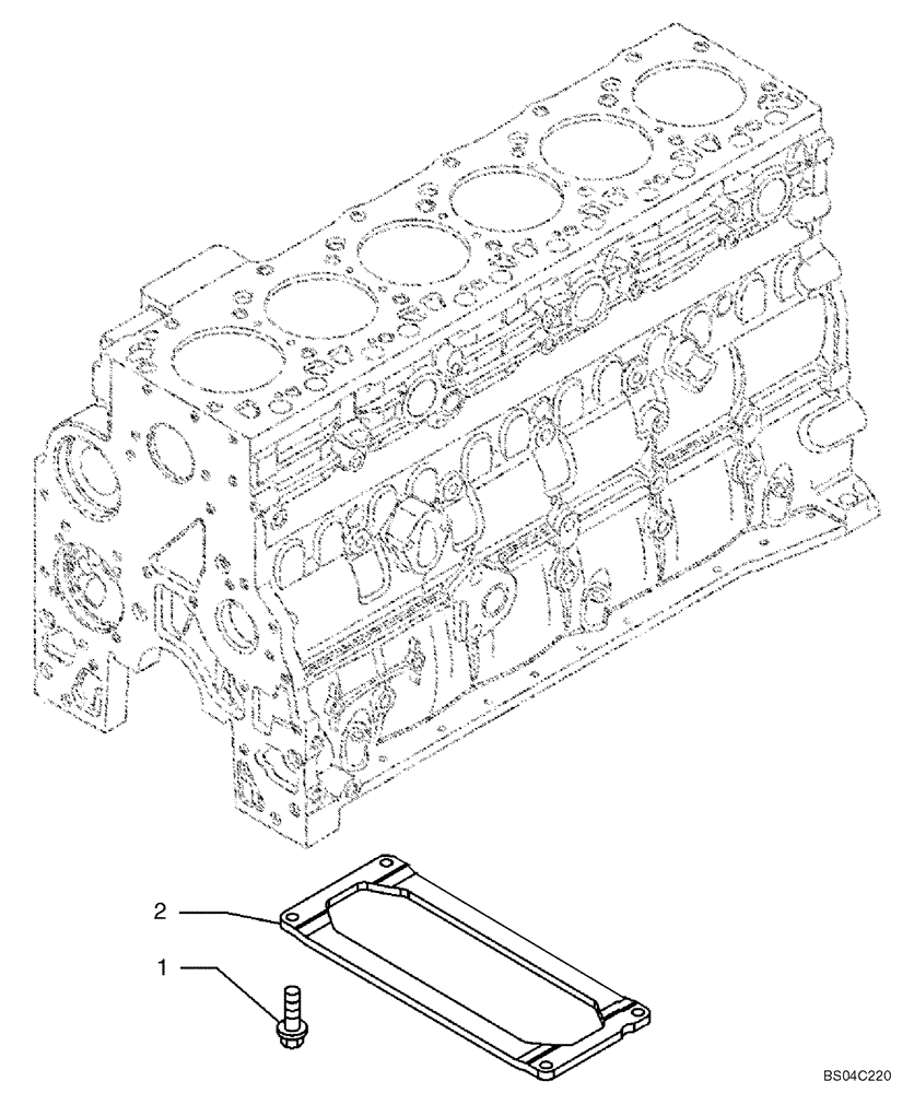 Схема запчастей Case 850K - (02-12) - CYLINDER BLOCK (02) - ENGINE