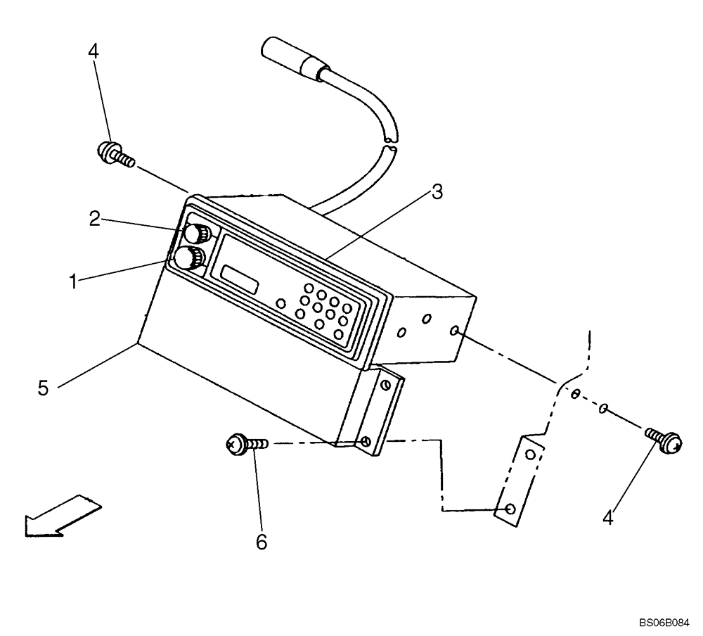 Схема запчастей Case CX460 - (04-15) - RADIO (04) - ELECTRICAL SYSTEMS