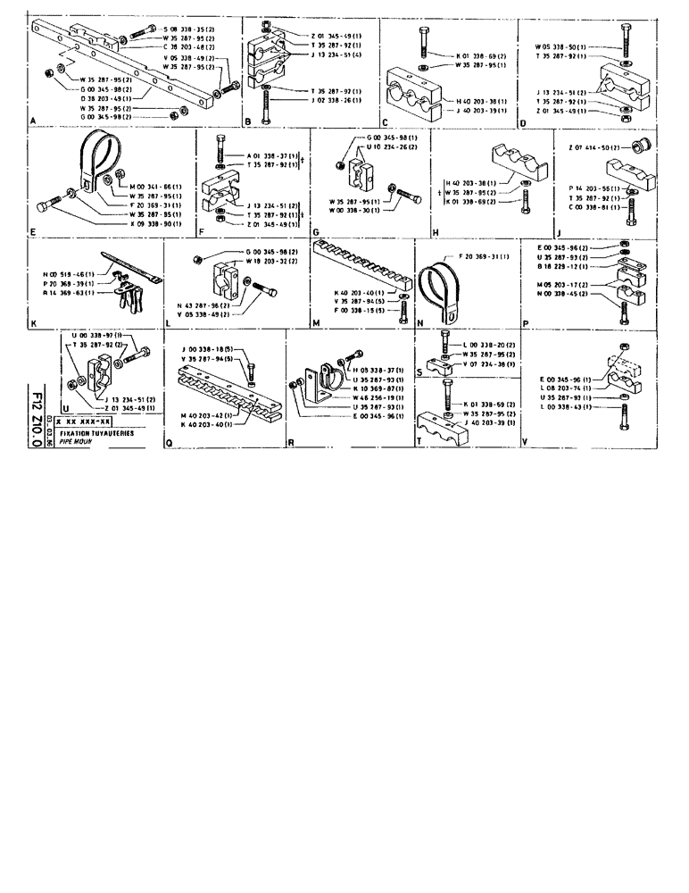 Схема запчастей Case 90BCL - (229) - PIPE MOUNTINGS (07) - HYDRAULIC SYSTEM