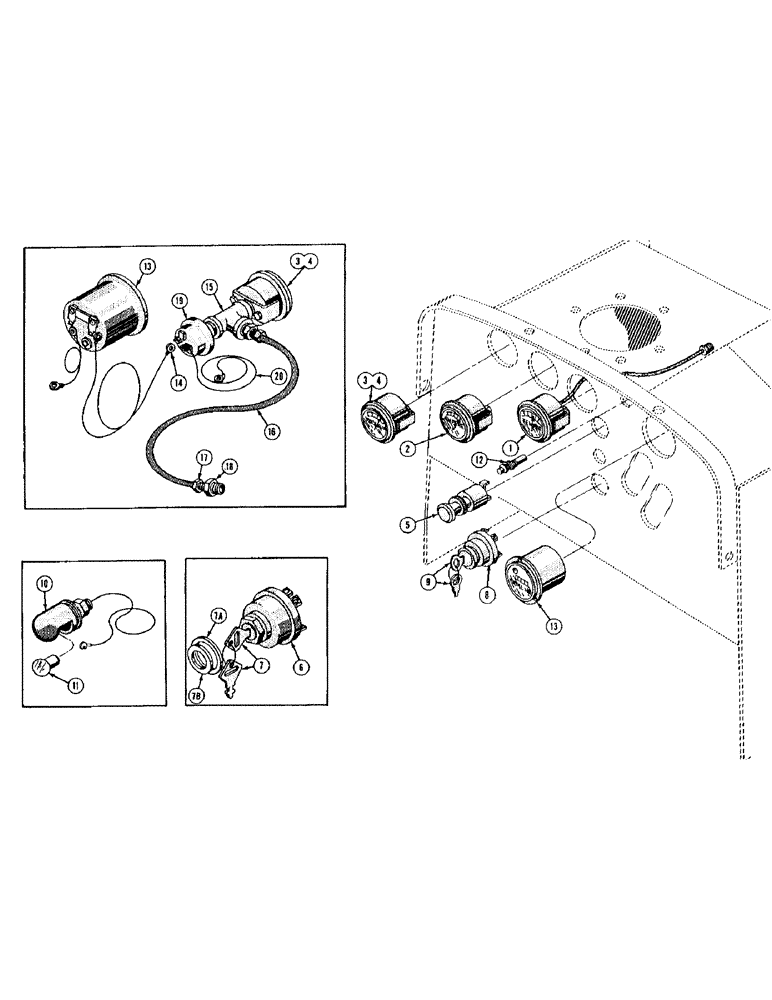 Схема запчастей Case 420C - (084) - INSTRUMENT PANEL (06) - ELECTRICAL SYSTEMS