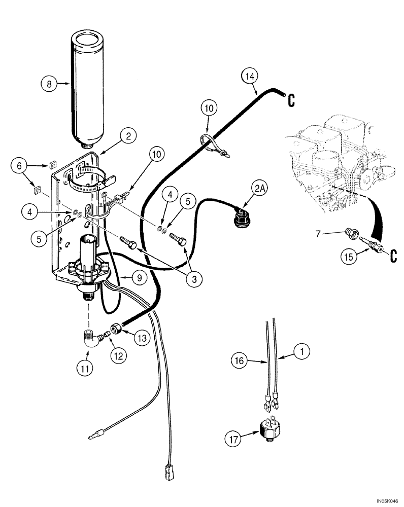 Схема запчастей Case 1150H_IND - (04-19) - COLD START SYSTEM (04) - ELECTRICAL SYSTEMS