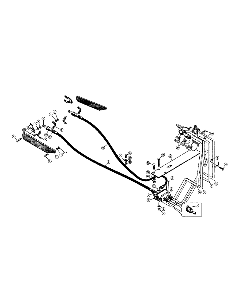 Схема запчастей Case 420 - (164) - PULL BEHIND HYDRAULICS (WITH LOADER) (07) - HYDRAULIC SYSTEM