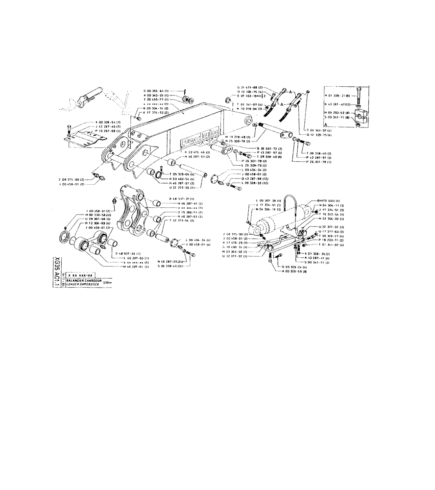 Схема запчастей Case 220 - (276) - LOADER DIPPERSTICK (14) - DIPPERSTICKS