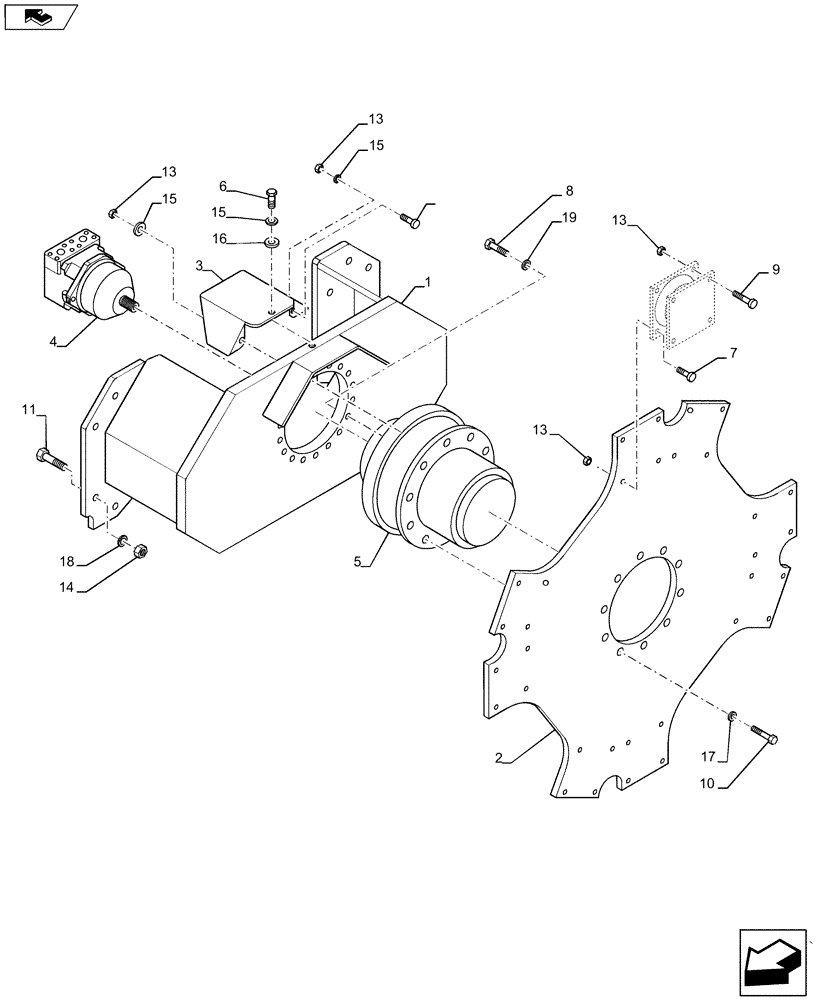 Схема запчастей Case SV211 - (39.500.AM[01]) - DRIVE, FRONT DRUM (39) - FRAMES AND BALLASTING