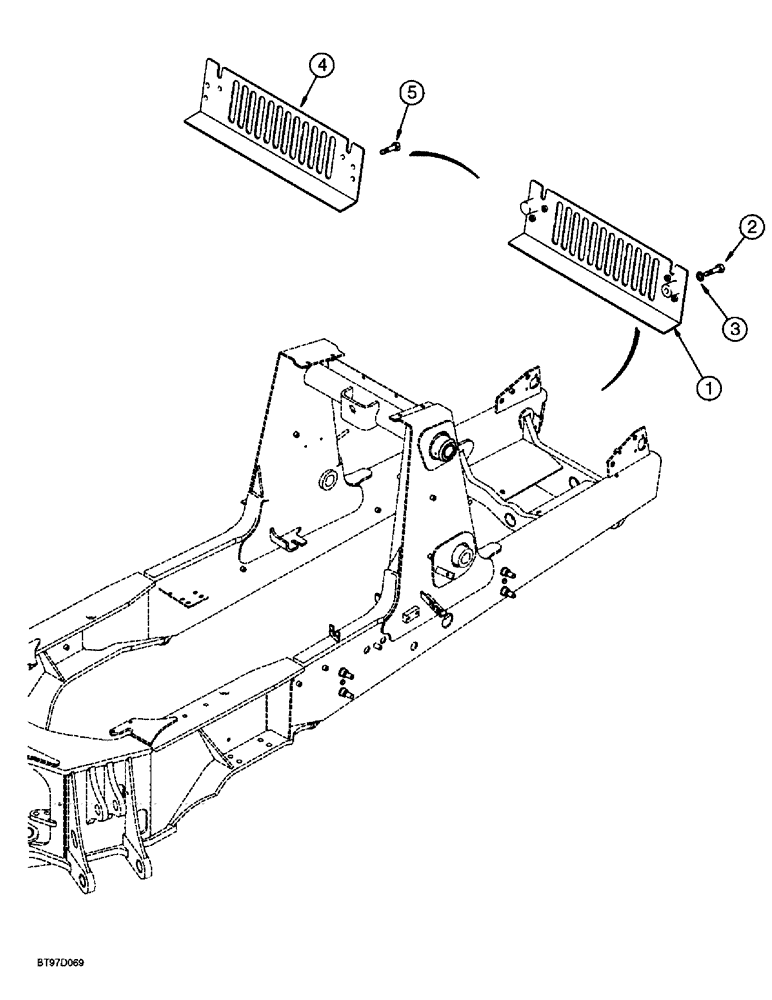 Схема запчастей Case 570LXT - (9-084) - PUMP GUARDS (09) - CHASSIS/ATTACHMENTS