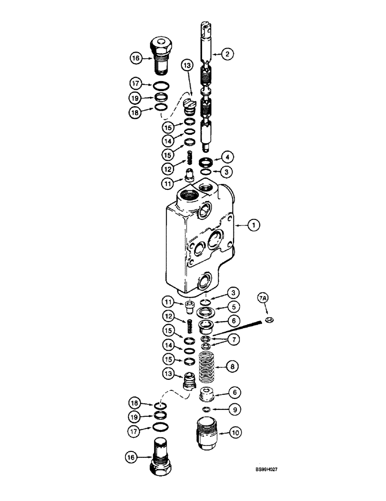 Схема запчастей Case 570LXT - (8-110) - BACKHOE CONTROL VALVE, DIPPER EXTENSION SECTION (08) - HYDRAULICS