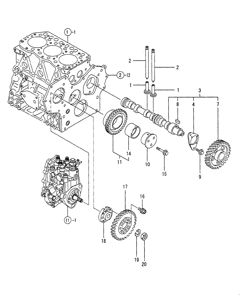 Схема запчастей Case CX22B - (ENGINE-07[1]) - CRANKSHAFT & DRIVING GEAR (10) - ENGINE